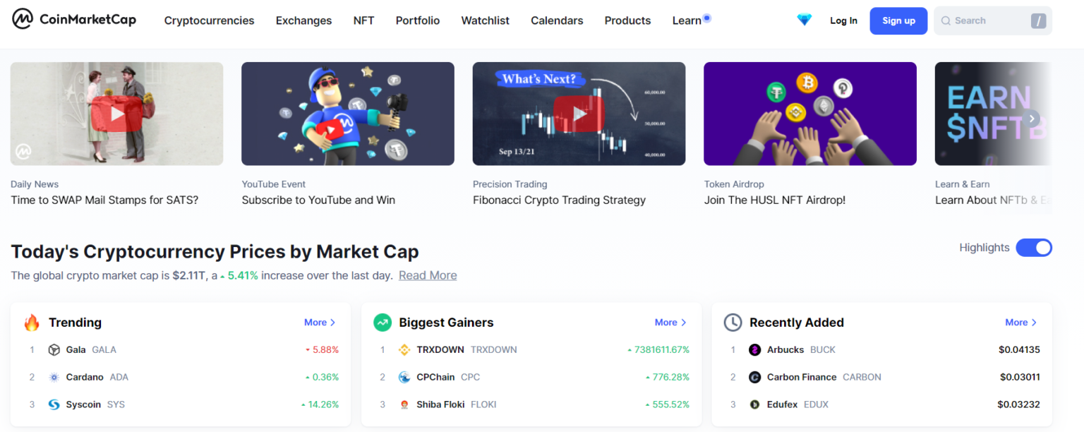 crypto exchange coinmarketcap